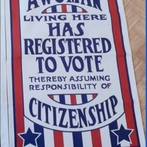 Radical Tea Towel - woman registered to vote NWT